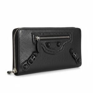 Balenciaga Classic Moto Zip Around Long Wallet